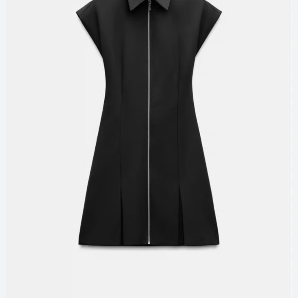 Zara Black Zip-Up Dress